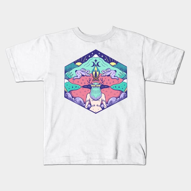 Beltane fire Kids T-Shirt by Paolavk